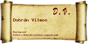 Dobrán Vilmos névjegykártya